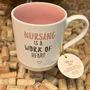 Pink and White Nursing Mug